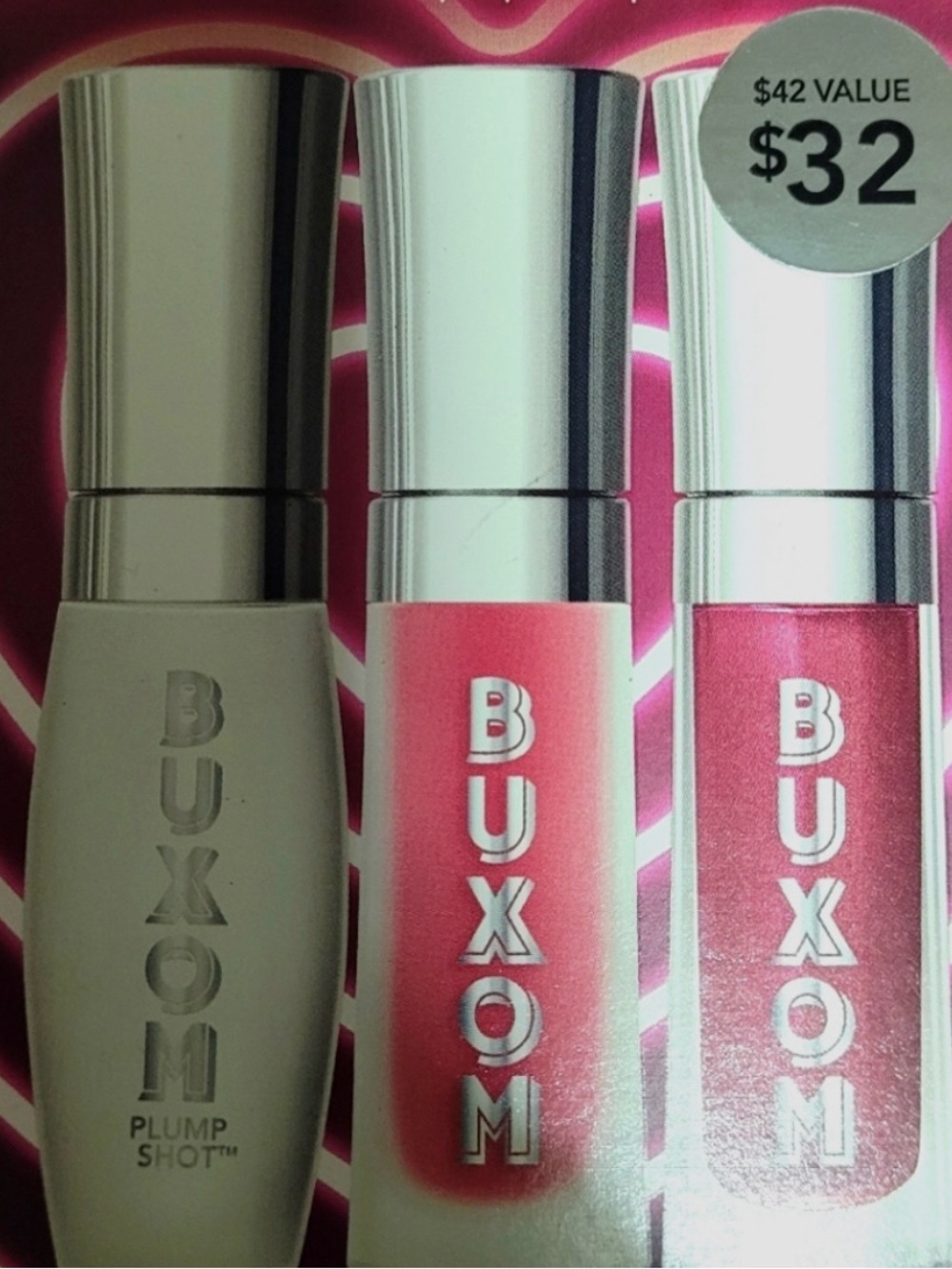 Buxom Plump Shot Lip Gloss Trio - Nude, Soft Pink & Berry